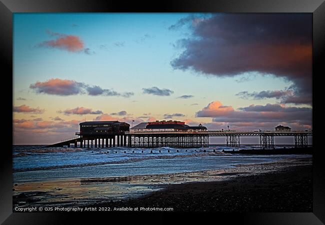 Sunset at the Lifeboat Station Framed Print by GJS Photography Artist