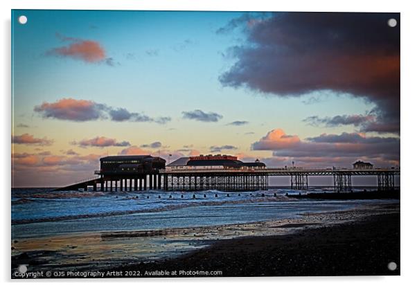 Sunset at the Lifeboat Station Acrylic by GJS Photography Artist