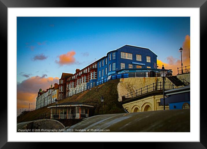 Clifftop Buildings at Cromer Framed Mounted Print by GJS Photography Artist