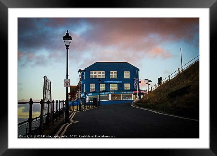 Fish and Chips by the Seafront Framed Mounted Print by GJS Photography Artist