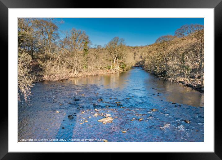 The River Tees at Cotherstone Framed Mounted Print by Richard Laidler