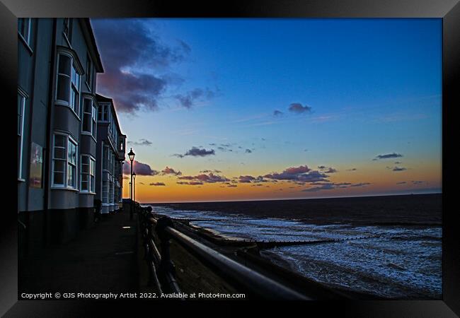 Seafront Sunset Framed Print by GJS Photography Artist
