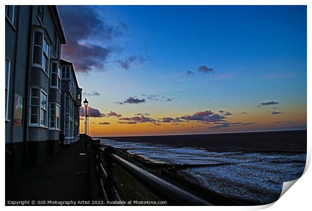Seafront Sunset Print by GJS Photography Artist