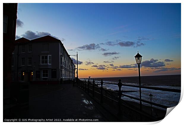Sunset at Cromer Print by GJS Photography Artist