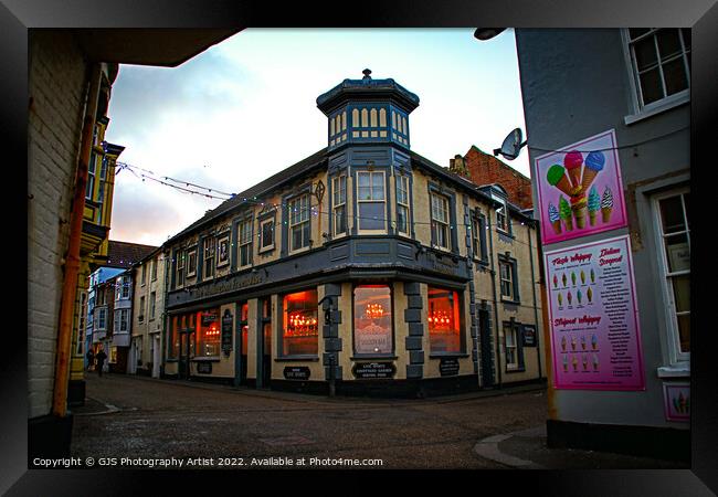 Wellington Pub Cromer Framed Print by GJS Photography Artist