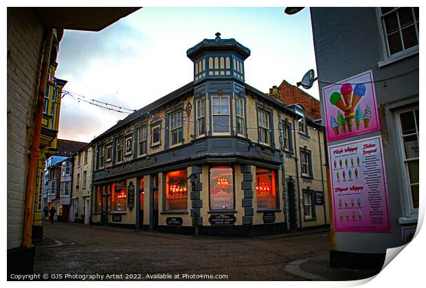 Wellington Pub Cromer Print by GJS Photography Artist