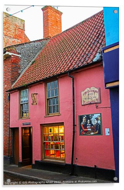 Bookworms Book Shop Acrylic by GJS Photography Artist