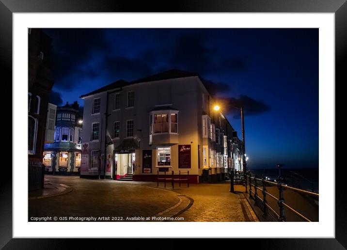Cromer at Night Framed Mounted Print by GJS Photography Artist