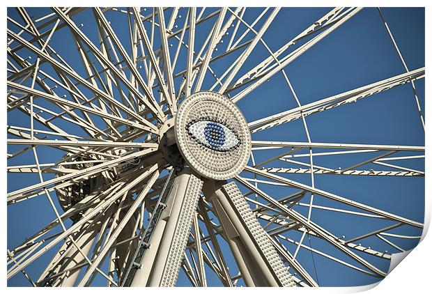 Ferris Wheel Print by Steve Purnell