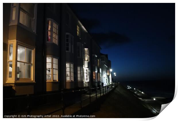 Cromer Clifftop Lights On Print by GJS Photography Artist