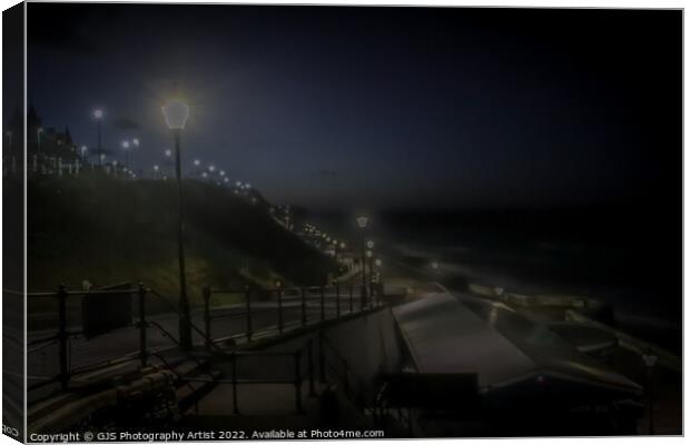 Lights On Seafront Canvas Print by GJS Photography Artist