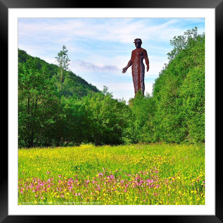 The Guardian of the Valley, Six Bells Memorial. Framed Mounted Print by Philip Veale