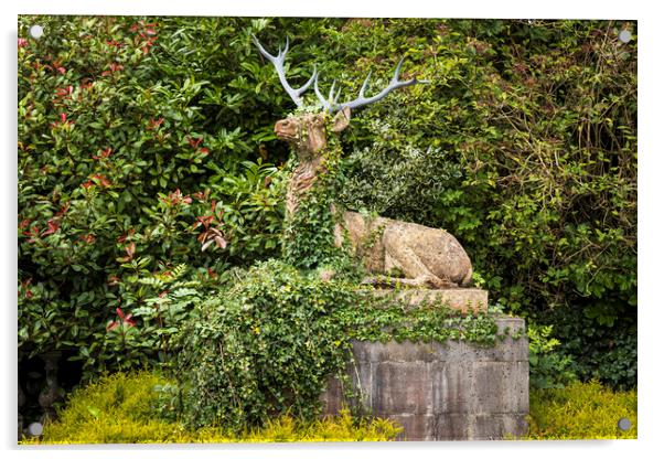 Sitting stag ornamental statue  Acrylic by Phil Crean