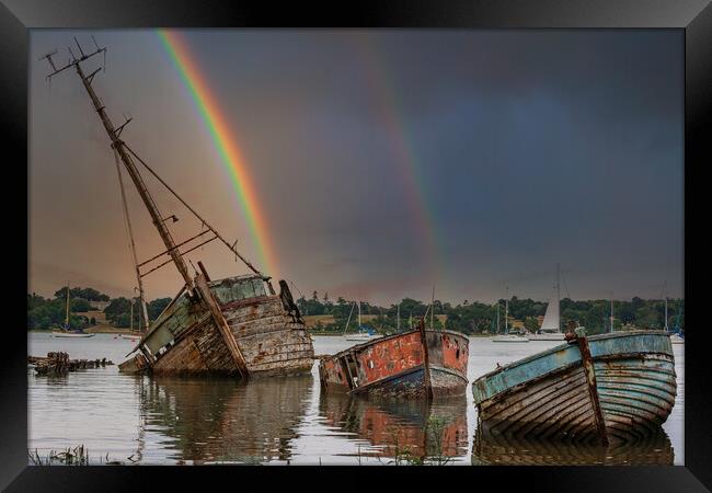 Serene Pin Mill Rainbow Framed Print by Kevin Snelling