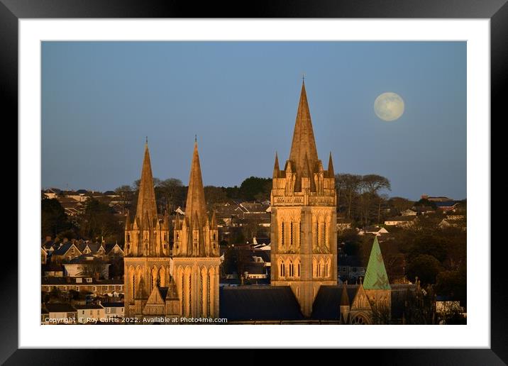 Truro Cathedral - The Wolf Moon Rising. Framed Mounted Print by Roy Curtis