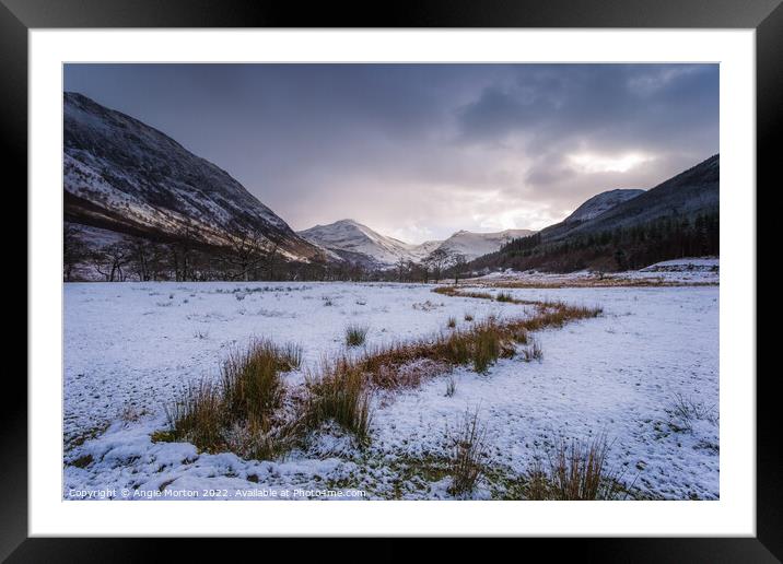  View from Glen Nevis Framed Mounted Print by Angie Morton