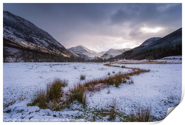  View from Glen Nevis Print by Angie Morton