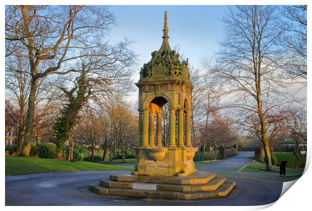 Jubilee Fountain, Huddersfield Print by Darren Galpin