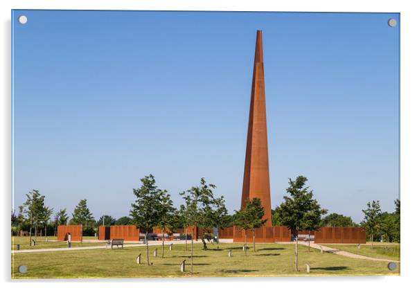 Memorial Spire at the International Bomber Command Centre Acrylic by Jason Wells