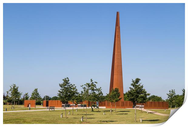 Memorial Spire at the International Bomber Command Centre Print by Jason Wells
