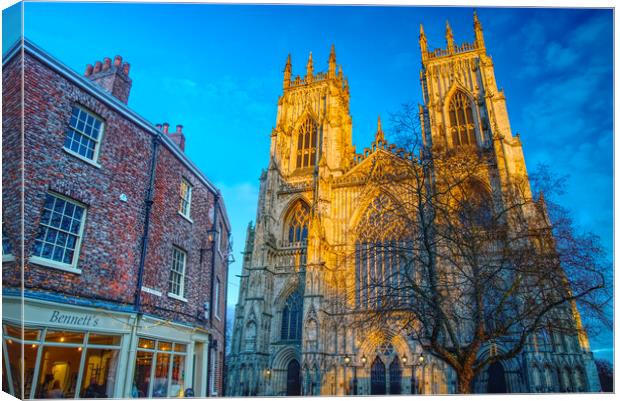 York Minster From High Petergate Canvas Print by Alison Chambers