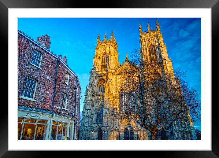 York Minster From High Petergate Framed Mounted Print by Alison Chambers