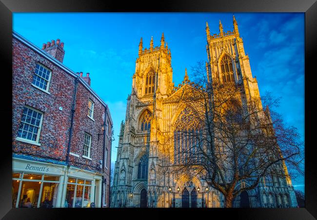 York Minster From High Petergate Framed Print by Alison Chambers