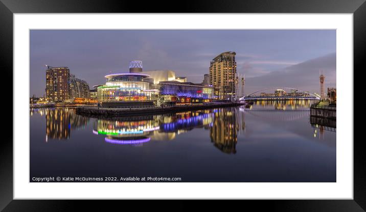 Media City, Salford Quays Panorama Framed Mounted Print by Katie McGuinness