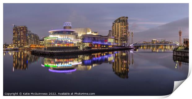 Media City, Salford Quays Panorama Print by Katie McGuinness