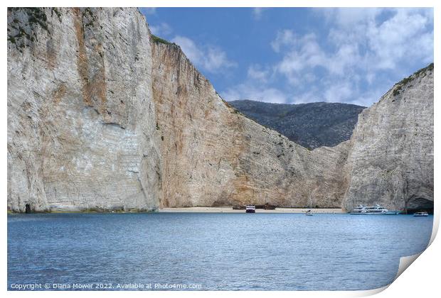 Navagio Beach Zakynthos Print by Diana Mower