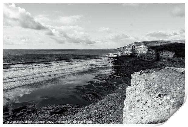 Dunraven Bay on the Glamorgan Heritage Coast, South Wales Print by Gordon Maclaren