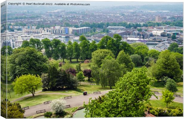 Bristol City Cityscape Canvas Print by Pearl Bucknall