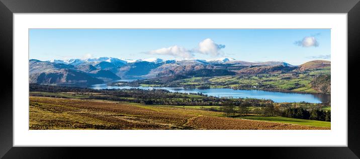 Ullswater Panorama (medium) Framed Mounted Print by Keith Douglas