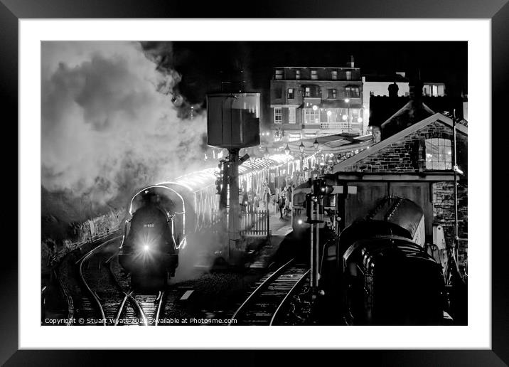 Steam Train at Swanage Station Framed Mounted Print by Stuart Wyatt