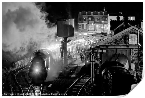Steam Train at Swanage Station Print by Stuart Wyatt