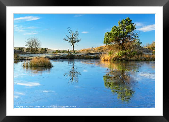 St James Forest Frost Kissed Reflection. Framed Mounted Print by Philip Veale