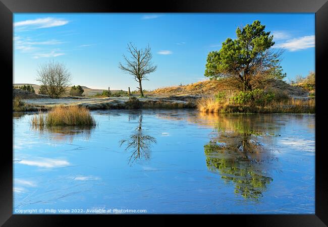 St James Forest Frost Kissed Reflection. Framed Print by Philip Veale