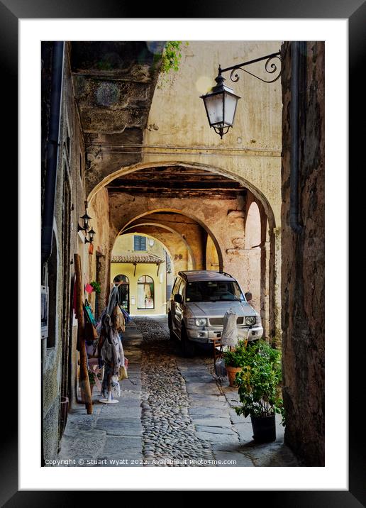 Italian Street Scene: Orta San Giulio Framed Mounted Print by Stuart Wyatt