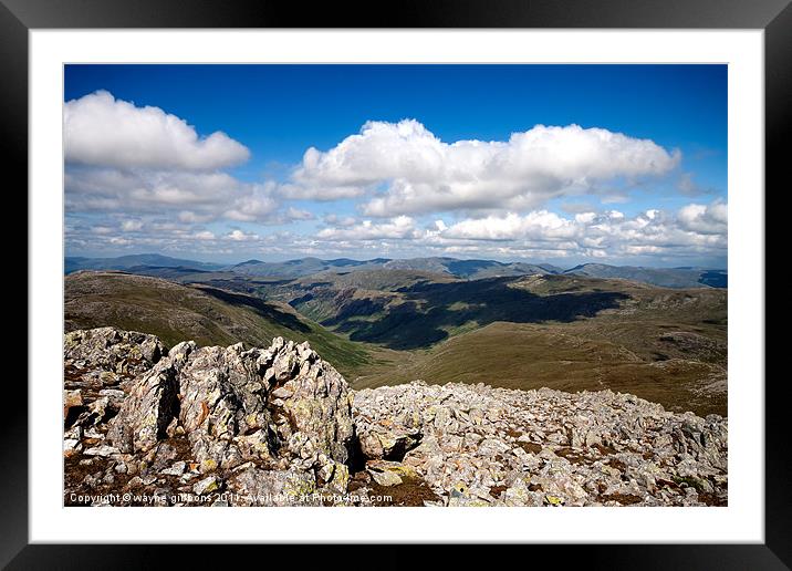 on top of the world Framed Mounted Print by wayne gibbons
