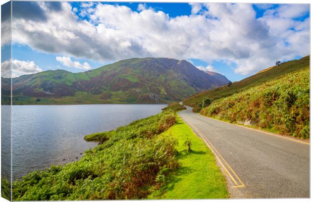 View over Crummock Water in Lake District Canvas Print by Steve Heap