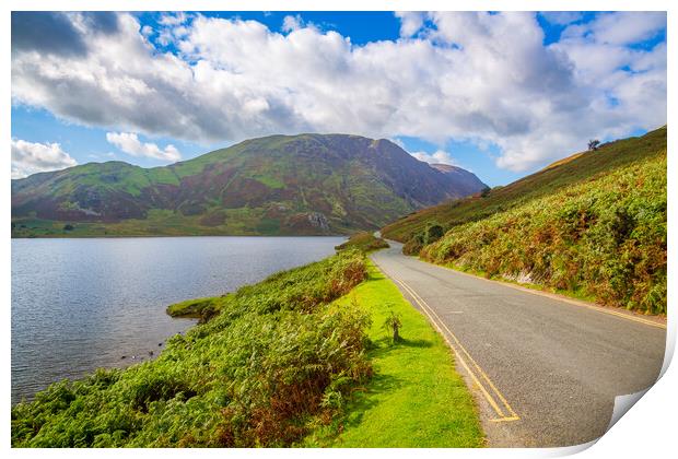 View over Crummock Water in Lake District Print by Steve Heap