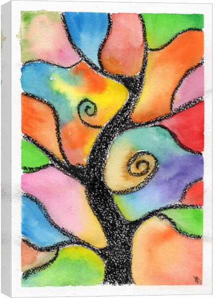 Tree of Life - Original Art by Maria Tzamtzi Canvas Print by Maria Tzamtzi Photography