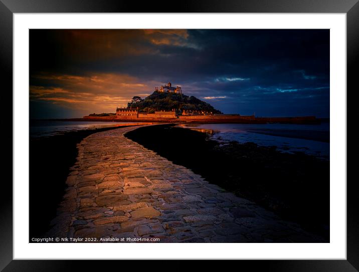 The Causeway Framed Mounted Print by Nik Taylor
