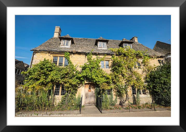 Vine House Bourton-on-the-Water. Framed Mounted Print by Allan Bell