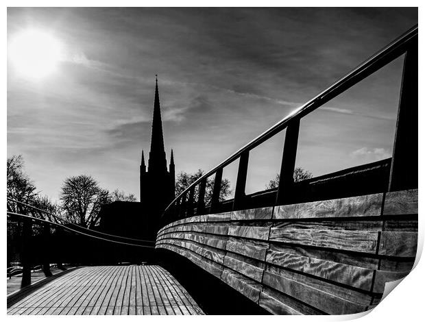 Abstract  of Norwich cathedral Print by Kevin Snelling