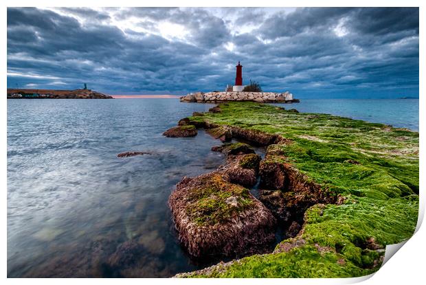 The lighthouse of Villajoyosa Alicante Spain Print by Mike Belshaw