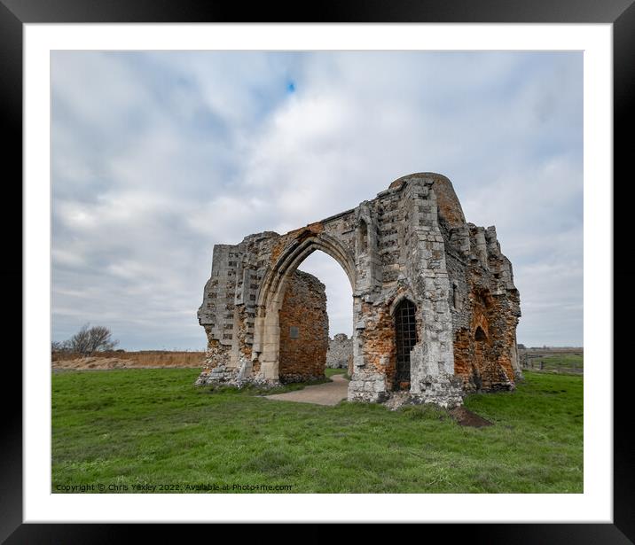 St Benet’s Abbey, Norfolk Broads Framed Mounted Print by Chris Yaxley