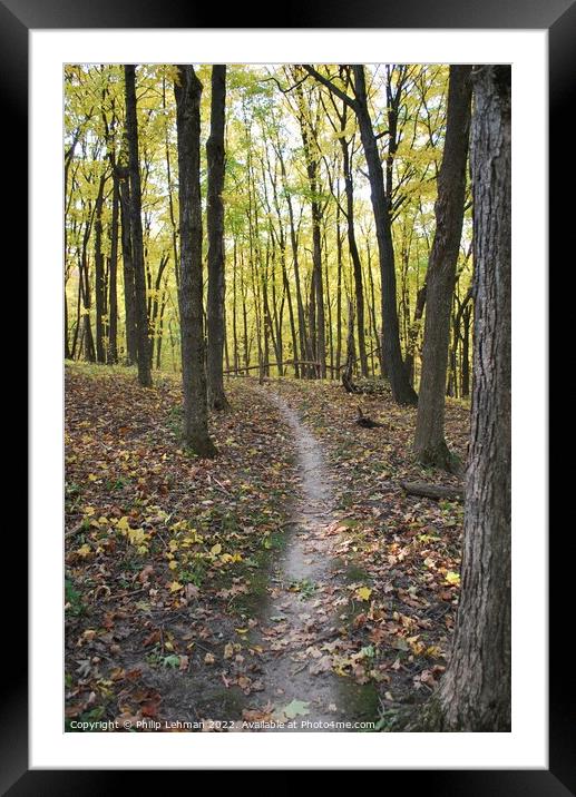 Trail through the woods Framed Mounted Print by Philip Lehman