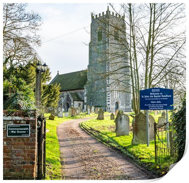 Reedham Church, Norfolk Print by Chris Yaxley