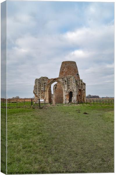 St Benet’s Abbey, Norfolk Broads National Park Canvas Print by Chris Yaxley